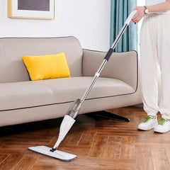 SAIMAZ refillable spray mop with telescopic handle extended