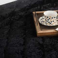 SAIMAZ 5-piece bedspread set close-up of crushed velvet