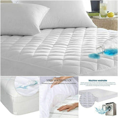 SAIMAZ hotel-quality mattress protector breathable cotton-feel surface