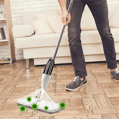 SAIMAZ spray mop set close-up of microfiber pad attachment