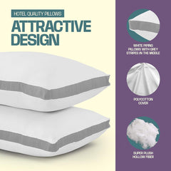Pack of 2 Luxury Soft Pillows – Hypoallergenic Bed Pillows