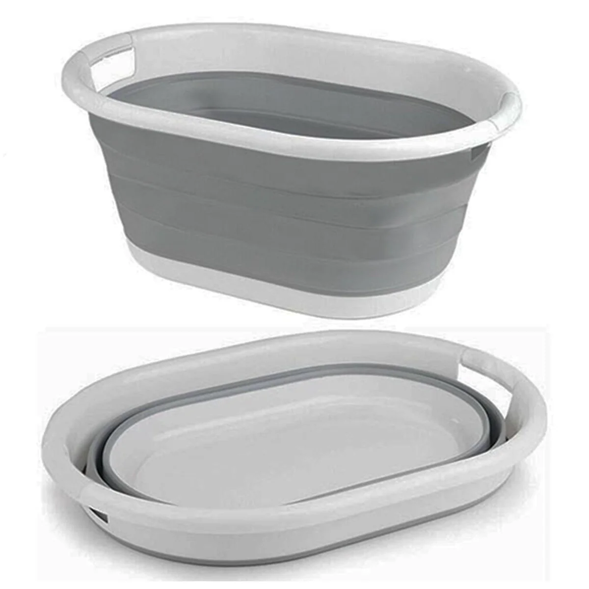 Durable laundry basket with soft-grip